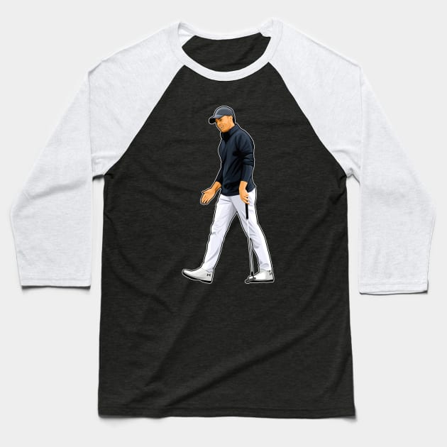 Jordan Spieth Walking Golf Baseball T-Shirt by RunAndGow